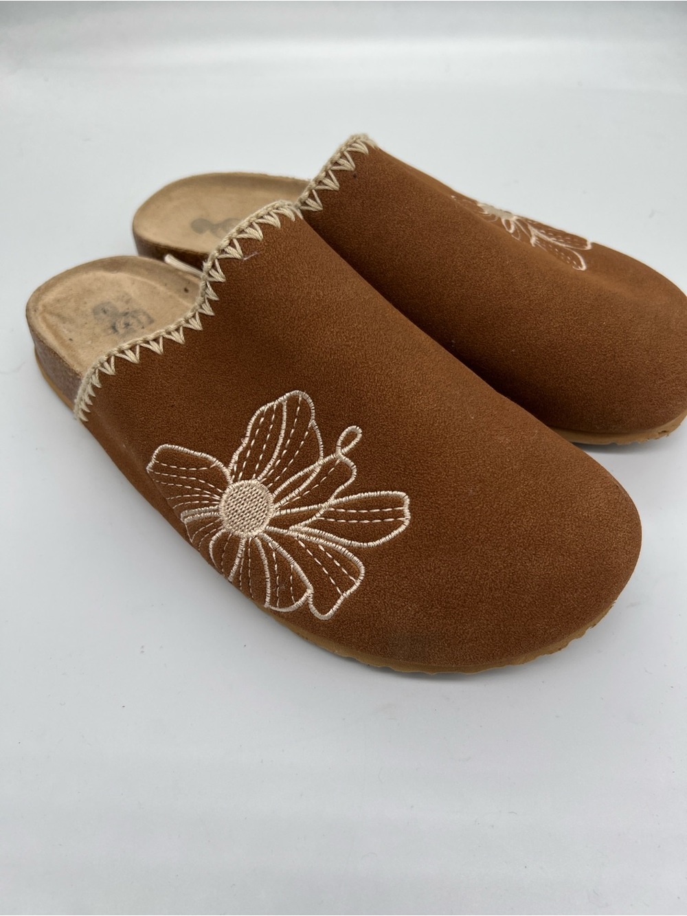 GC shoes “Jamie” embroidered clogs cognac - Picture 4 of 5